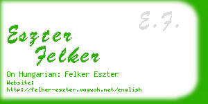 eszter felker business card